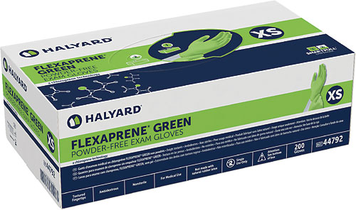 HALYARD FLEXAPRENE* GREEN CHLOROPRENE Exam Gloves - Dental Fix Shop